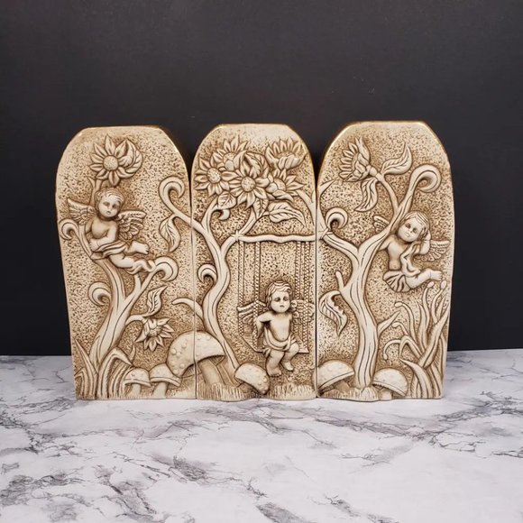 Last Supper Angels Two Sided Candle Holders Vintage - Picture 3 of 10